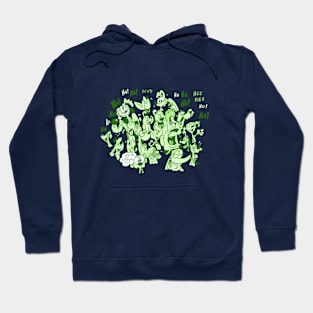 Grinny Green Dogs Hoodie